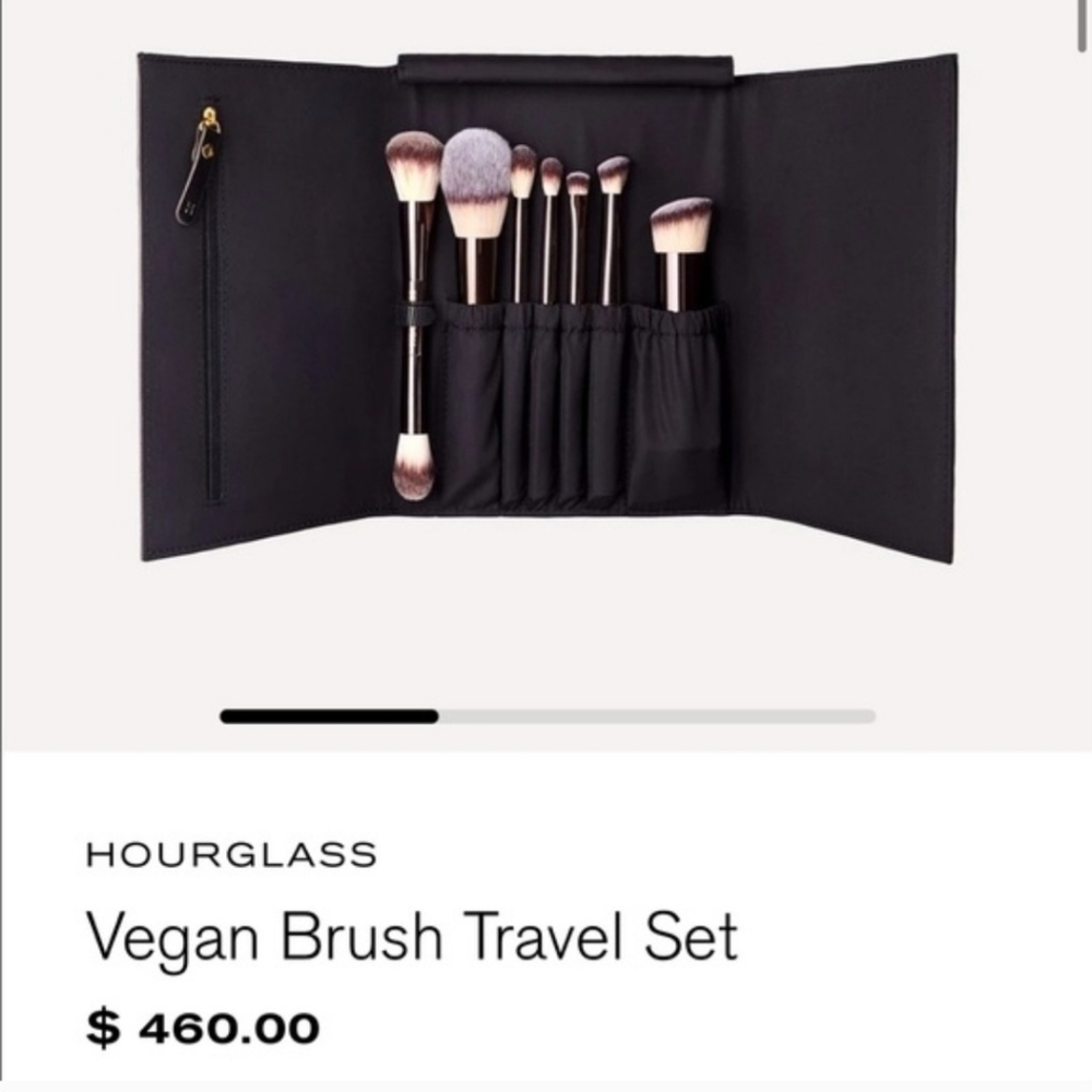 NIB Hourglass Set of 7 Travel Brush Set with Vegan Leather Case - Picture 5 of 13
